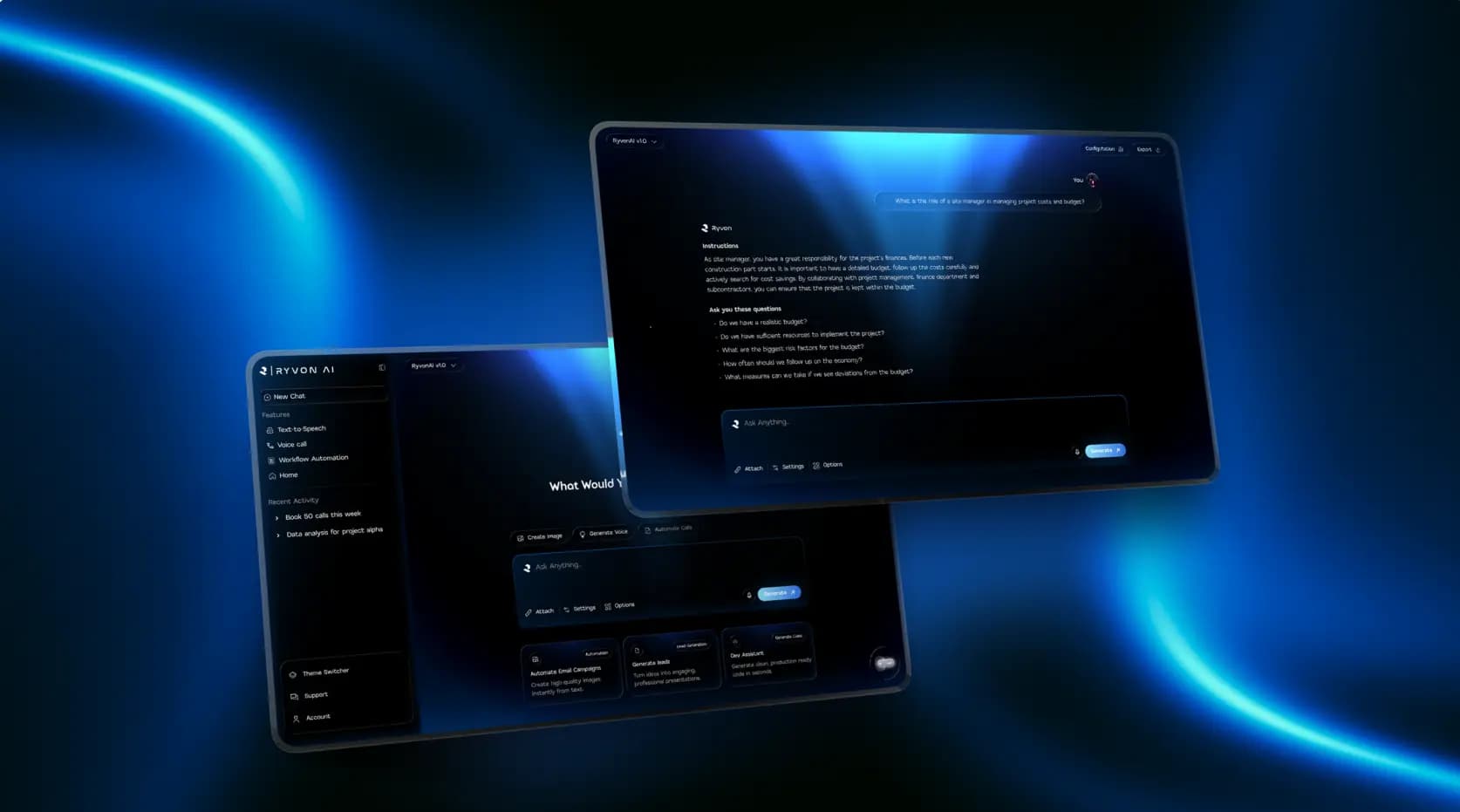 Ryvon Dashboard Use Cases